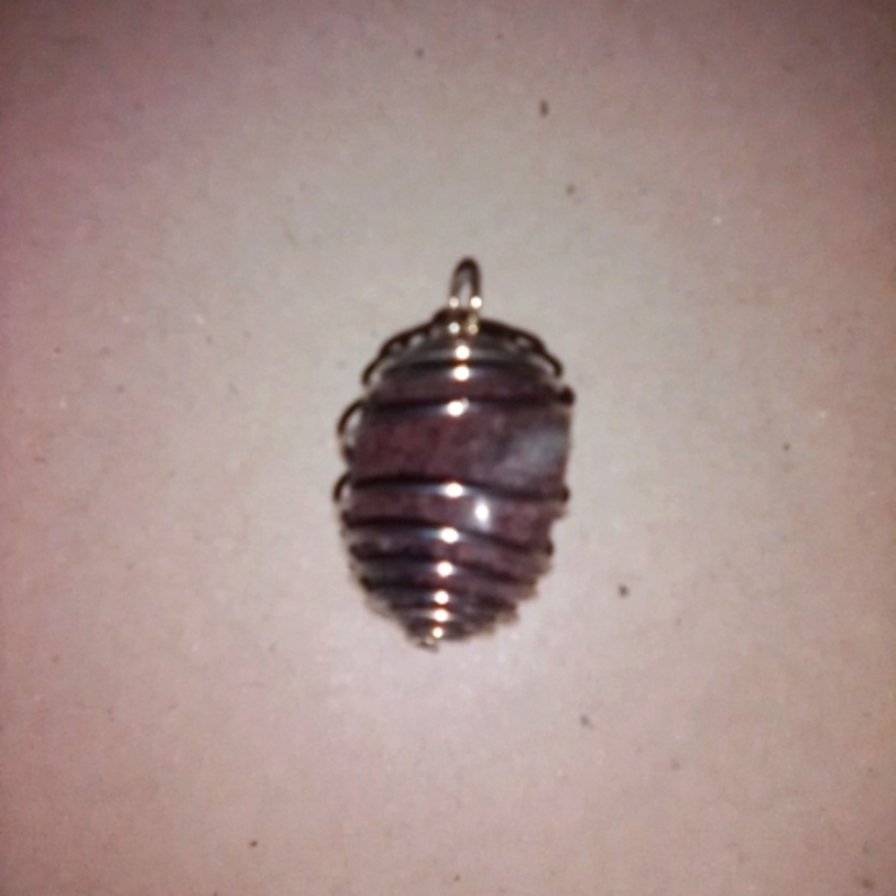 Purple Stone Pendant NWOT